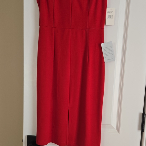 Max Studio Bold Red Sleeveless Midi Dress - Picture 3 of 3